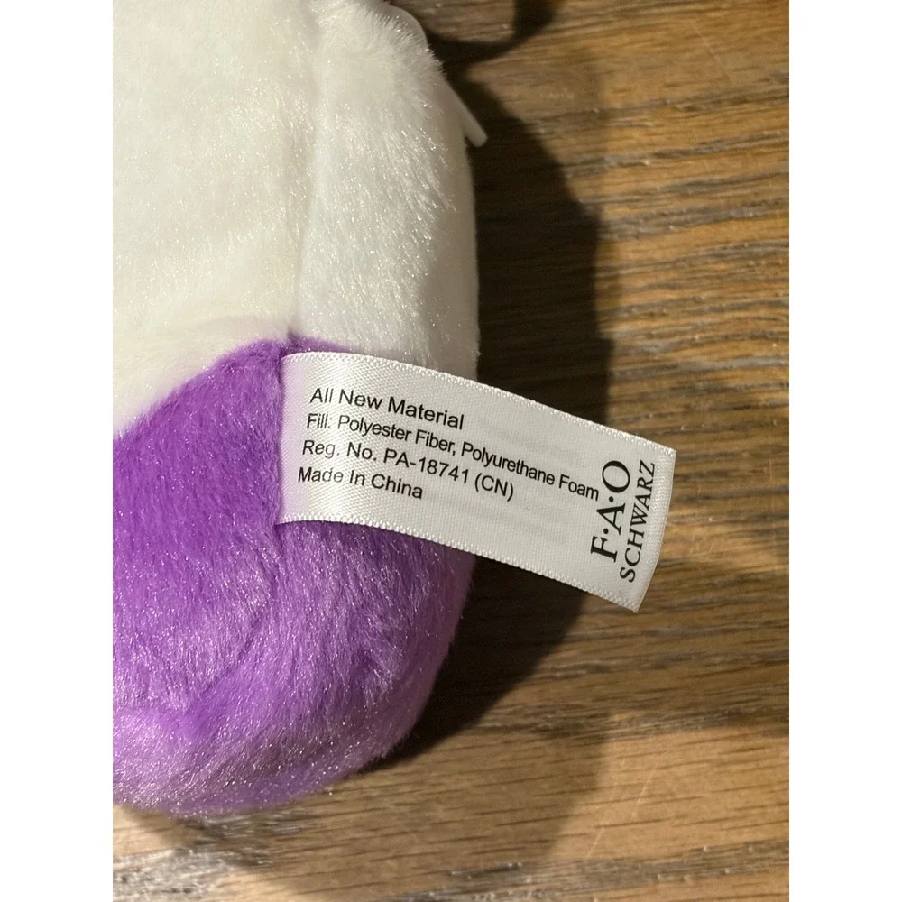 FAO Schwarz Cliqs Plush Video Game Controller Crossbody Handbag Purple White NWT